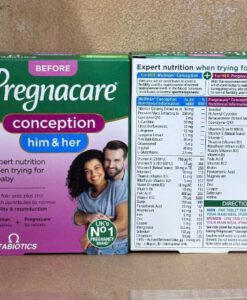 Viên uống tăng khả năng thụ thai Vitabiotics Pregnacare Him & Her Conception, 60 viên