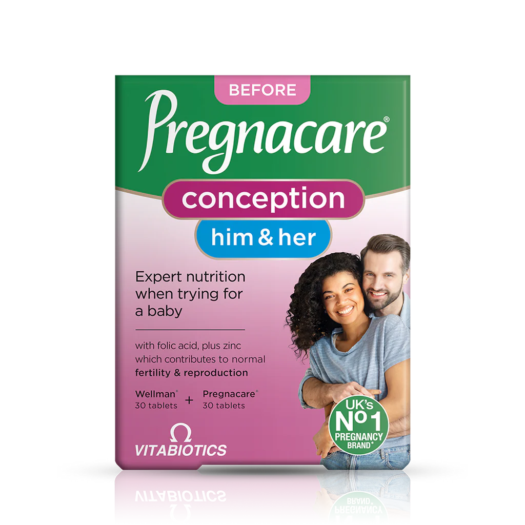 Viên uống tăng khả năng thụ thai Vitabiotics Pregnacare Him & Her Conception, 60 viên Viên uống tăng khả năng thụ thai Vitabiotics Pregnacare Him & Her Conception, 60 viên