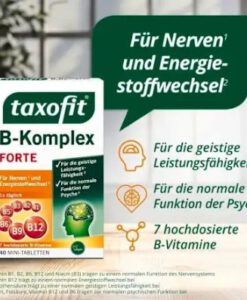 Viên uống taxofit Vitamin B-Komplex bổ sung vitamin nhóm B, 40 viên