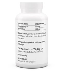 Viên uống Vitaworld Hyaluronsäure 100 + Kollagen 400 cấp nước, làm đẹp da, 120 viên