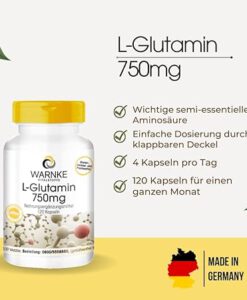 Viên uống WARNKE L-Glutamin 750mg, 120 viên
