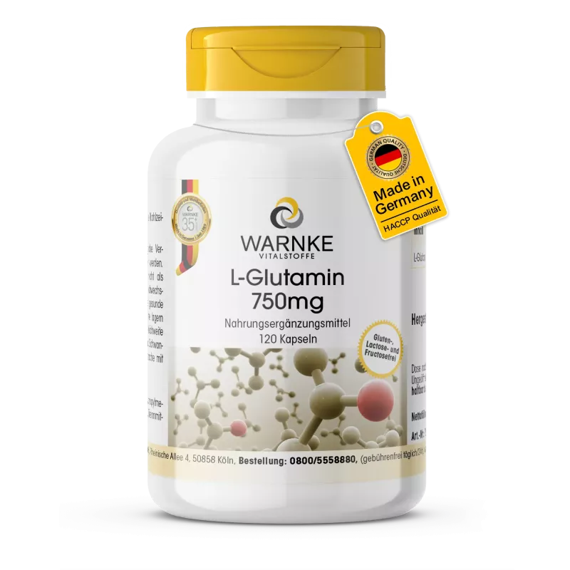 Viên uống WARNKE L-Glutamin 750mg, 120 viên Viên uống WARNKE L-Glutamin 750mg, 120 viên