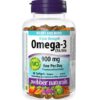 Viên uống Webber Naturals Triple Strength Omega-3 900mg hỗ trợ trí não, tim mạch và thị lực, 80 viên