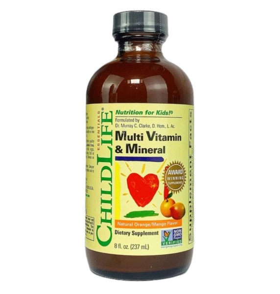 Vitamin tổng hợp Childlife Multi Vitamin & Mineral cho trẻ từ 6 tháng tuổi, 237ml Vitamin tổng hợp Childlife Multi Vitamin & Mineral cho trẻ từ 6 tháng tuổi, 237ml