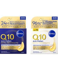 Bộ kem dưỡng da Nivea Q10 Anti-Falten Extra Reichhaltige ngày đêm cho da rất khô, 2x50ml