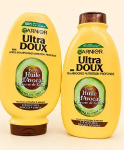 Cặp gội xả Garnier Ultra Doux Huile d’Avocat & Beurre de Karité cho tóc rất khô và xoăn cứng, 250+200ml