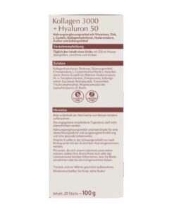 Collagen uống altapharma Kollagen 3000 + Hyaluron 50 làm đẹp và trẻ hóa làn da, 20 gói