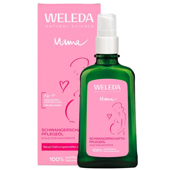 Dầu dưỡng da Weleda Mama Schwangerschafts-Pflegeöl massage chống rạn da bà bầu, 100ml Dầu dưỡng da Weleda Mama Schwangerschafts-Pflegeöl massage chống rạn da bà bầu, 100ml
