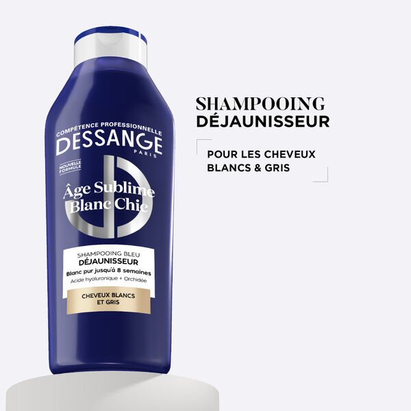 Dầu gội Dessange Âge Sublime Blanc Chic cho tóc bạc, tóc tẩy, 280ml Dầu gội Dessange Âge Sublime Blanc Chic cho tóc bạc, tóc tẩy, 280ml