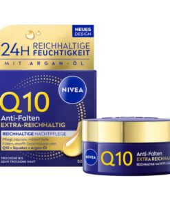 Kem dưỡng da Nivea Q10 Anti-Falten Extra Reichhaltige Nachtpflege ban đêm cho da rất khô, 50ml