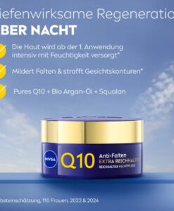 Kem dưỡng da Nivea Q10 Anti-Falten Extra Reichhaltige Nachtpflege ban đêm cho da rất khô, 50ml