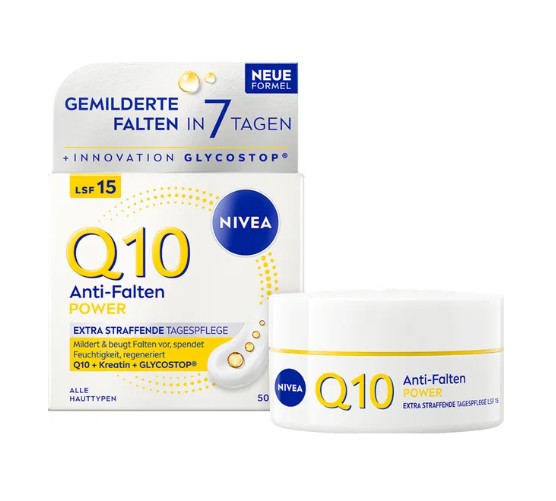 Kem dưỡng da NIVEA Q10 Anti-Falten Power Straffend LSF 15 ban ngày, 50 ml Kem dưỡng da NIVEA Q10 Anti-Falten Power Straffend LSF 15 ban ngày, 50 ml