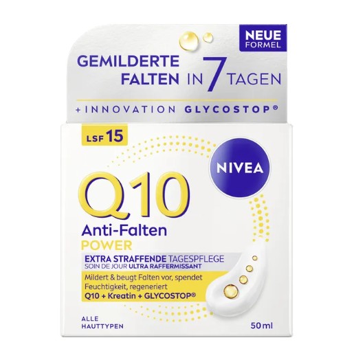 Kem dưỡng da NIVEA Q10 Anti-Falten Power Straffend LSF 15 ban ngày, 50 ml Kem dưỡng da NIVEA Q10 Anti-Falten Power Straffend LSF 15 ban ngày, 50 ml