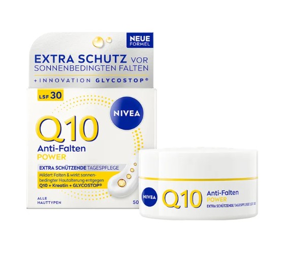Kem dưỡng da NIVEA Q10 Anti-Falten Power Straffend LSF 30 ban ngày, 50 ml Kem dưỡng da NIVEA Q10 Anti-Falten Power Straffend LSF 30 ban ngày, 50 ml