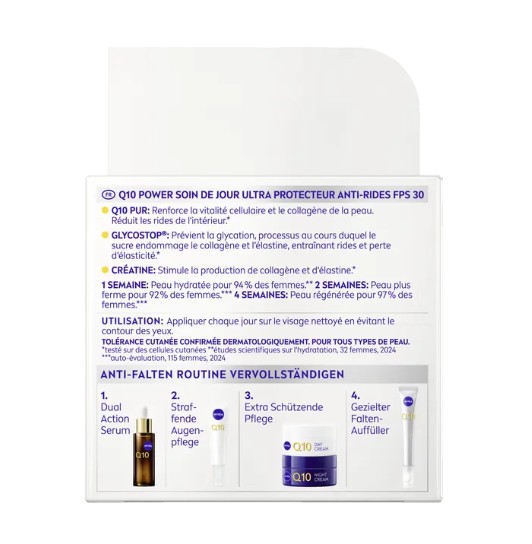 Kem dưỡng da NIVEA Q10 Anti-Falten Power Straffend LSF 30 ban ngày, 50 ml Kem dưỡng da NIVEA Q10 Anti-Falten Power Straffend LSF 30 ban ngày, 50 ml