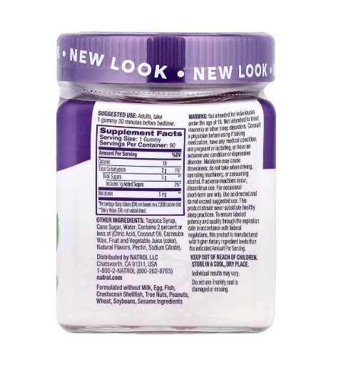 Kẹo dẻo hỗ trợ ngủ ngon Natrol Melatonin 5mg Gummies, 90 viên Kẹo dẻo hỗ trợ ngủ ngon Natrol Melatonin 5mg Gummies, 90 viên