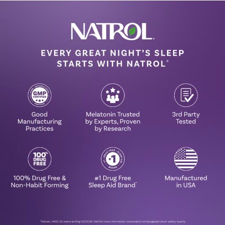 Kẹo dẻo hỗ trợ ngủ ngon Natrol Melatonin 5mg Gummies, 90 viên Kẹo dẻo hỗ trợ ngủ ngon Natrol Melatonin 5mg Gummies, 90 viên
