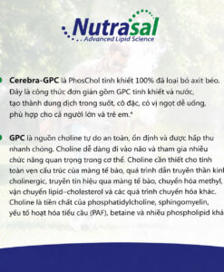 Nutrasal Cerebra GPC Liquid bổ não, hỗ trợ nhận thức, 60ml