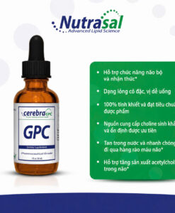 Nutrasal Cerebra GPC Liquid bổ não, hỗ trợ nhận thức, 60ml