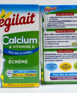 Sữa bột tách kem Regilait Calcium & Vitamine D giàu canxi, 300g