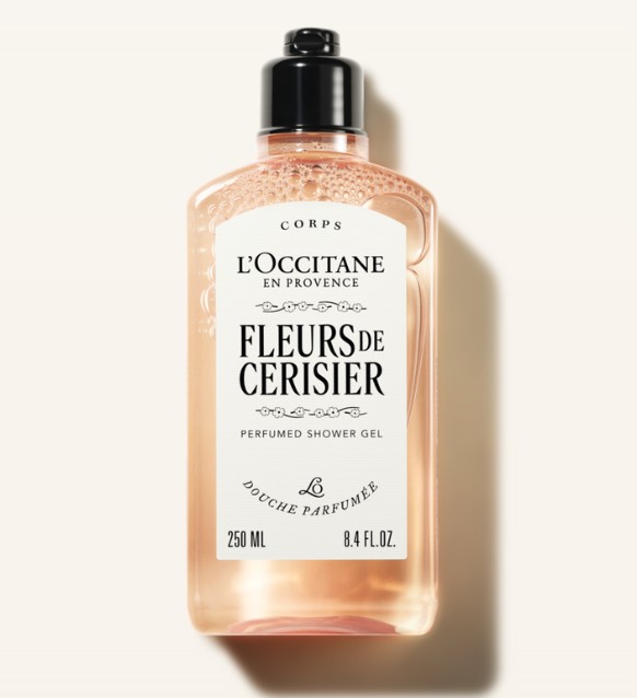 Sữa tắm L'Occitane Fleurs de Cerisier Douche Parfumé hương hoa anh đào, 250ml Sữa tắm L'Occitane Fleurs de Cerisier Douche Parfumé hương hoa anh đào, 250ml