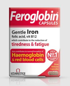 Viên sắt Vitabiotics Feroglobin bổ máu, giảm mệt mỏi, 30 viên
