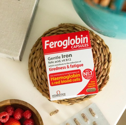 Viên sắt Vitabiotics Feroglobin bổ máu, giảm mệt mỏi, 30 viên Viên sắt Vitabiotics Feroglobin bổ máu, giảm mệt mỏi, 30 viên