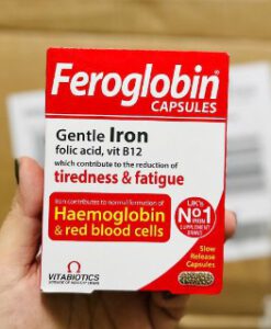 Viên sắt Vitabiotics Feroglobin bổ máu, giảm mệt mỏi, 30 viên