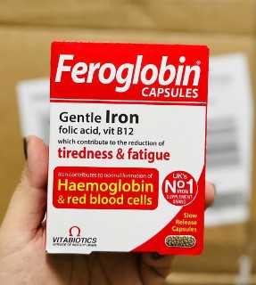 Viên sắt Vitabiotics Feroglobin bổ máu, giảm mệt mỏi, 30 viên Viên sắt Vitabiotics Feroglobin bổ máu, giảm mệt mỏi, 30 viên