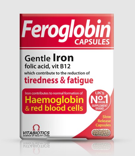 Viên sắt Vitabiotics Feroglobin bổ máu, giảm mệt mỏi, 30 viên Viên sắt Vitabiotics Feroglobin bổ máu, giảm mệt mỏi, 30 viên