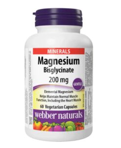 Viên uống bổ sung magie Webber Naturals Magnesium Bisglycinate 200mg, 60 viên