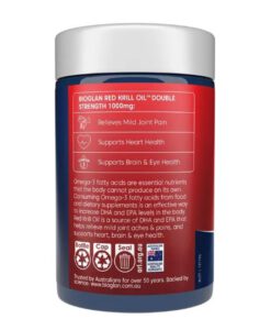 Viên uống dầu nhuyễn thể Bioglan Red Krill Oil Double Strength 1000mg, 60 viên
