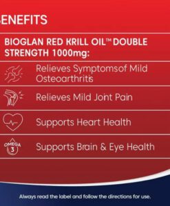 Viên uống dầu nhuyễn thể Bioglan Red Krill Oil Double Strength 1000mg, 60 viên