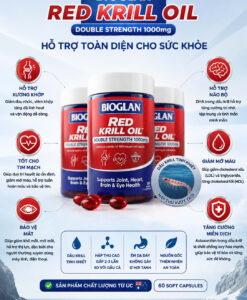 Viên uống dầu nhuyễn thể Bioglan Red Krill Oil Double Strength 1000mg, 60 viên