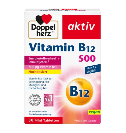 Viên uống Doppelherz Vitamin B12 500 Depot, 30 viên