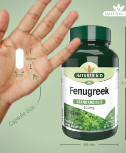 Viên uống lợi sữa Natures Aid Fenugreek 500mg, 90 viên