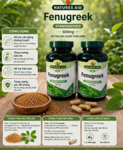 Viên uống lợi sữa Natures Aid Fenugreek 500mg, 90 viên