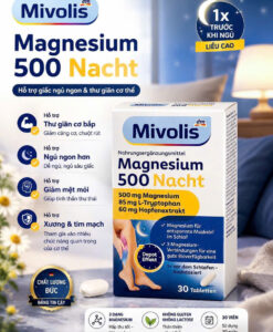 Viên uống Mivolis Magnesium 500 Nacht bổ sung magie ban đêm, 30 viên