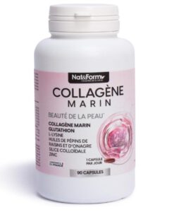 Viên uống Nat&Form Collagen Marin trắng da, trẻ hóa làn da, 90 viên