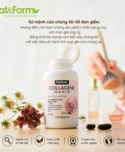 Viên uống Nat&Form Collagen Marin trắng da, trẻ hóa làn da, 90 viên