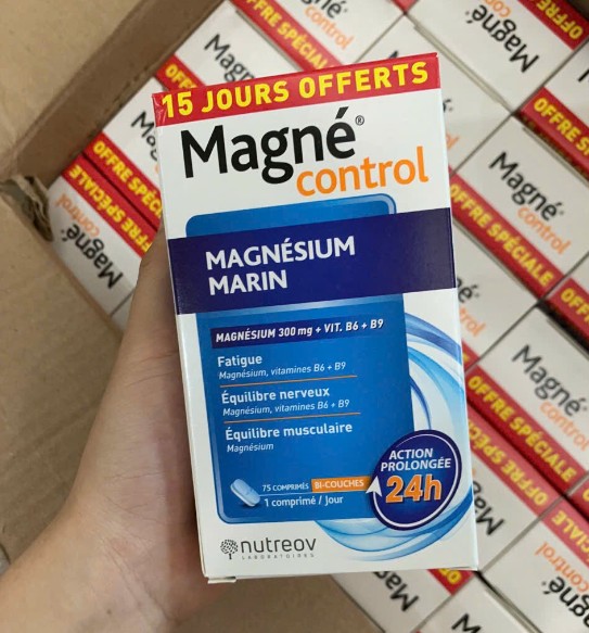 Viên uống Nutreov Magné Control Magnesium Marine bổ sung magie, 75 viên Viên uống Nutreov Magné Control Magnesium Marine bổ sung magie, 75 viên