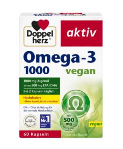 Viên uống Omega-3 thuần chay Doppelherz Omega-3 1000 Vegan, 60 viên