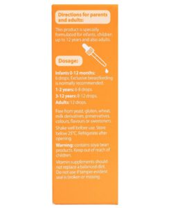 Vitamin D3 K2 Nature's Way Kids Smart Drops Vitamin D3 + K2 cho trẻ sơ sinh và trẻ em, 11ml