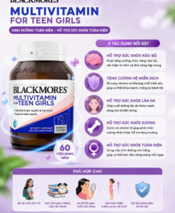 Vitamin tổng hợp cho bé gái Blackmores Multivitamin For Teen Girls, 60 viên