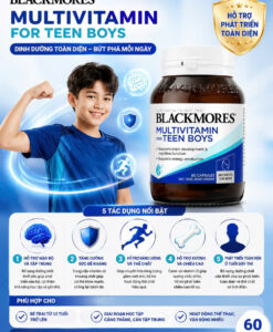 Vitamin tổng hợp cho bé trai Blackmores Multivitamin For Teen Boys, 60 viên