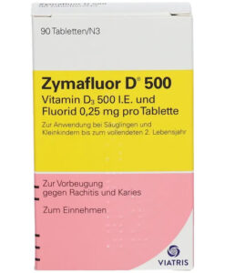 Zymafluor D 500 I.E bổ sung vitamin D3 cho trẻ sơ sinh và trẻ nhỏ, 90 viên