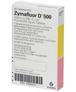 Zymafluor D 500 I.E bổ sung vitamin D3 cho trẻ sơ sinh và trẻ nhỏ, 90 viên