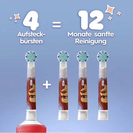 Đầu bàn chải điện Oral-B KIDS Lion King cho trẻ em, 4 chiếc Đầu bàn chải điện Oral-B KIDS Lion King cho trẻ em, 4 chiếc