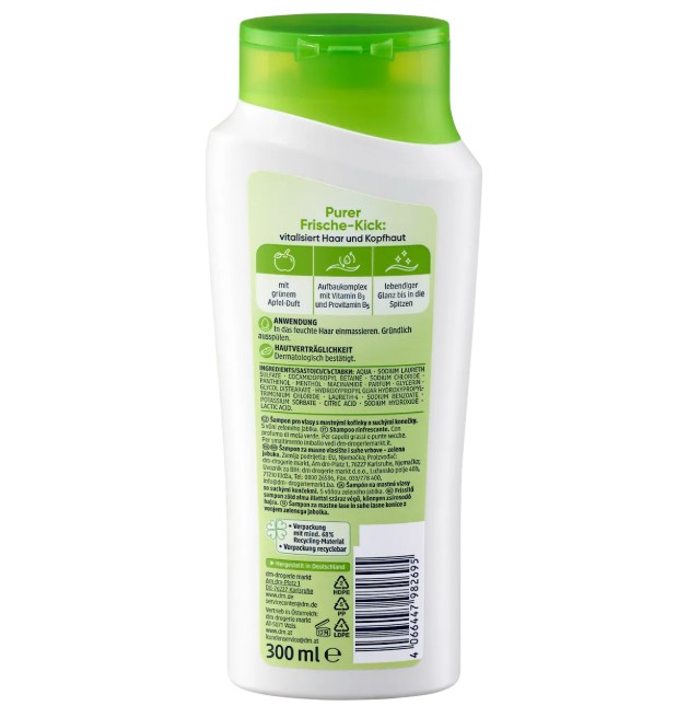 Dầu gội Balea Shampoo Pure Frische cho tóc dầu, 300ml Dầu gội Balea Shampoo Pure Frische cho tóc dầu, 300ml