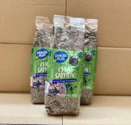 Hạt chia GENUSS PLUS Chiasamen, 300g Hạt chia GENUSS PLUS Chiasamen, 300g